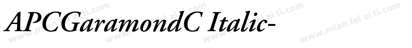 APCGaramondC Italic字体转换